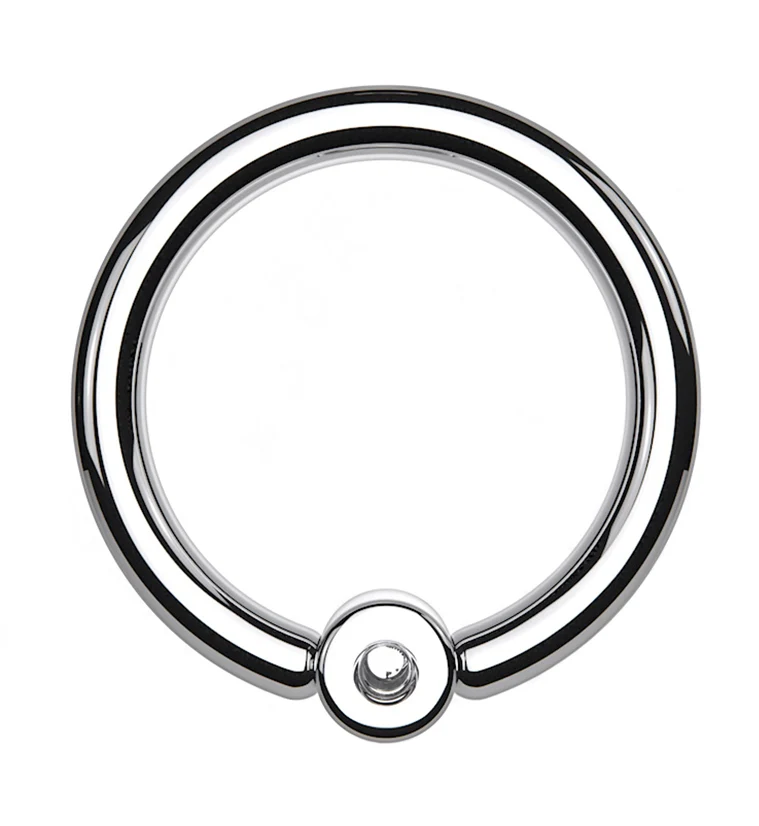 Custom Titanium Captive Bead Ring - Mrs Treak