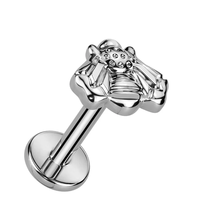 Bee Titanium Internally Threaded Labret - Mrs Treak