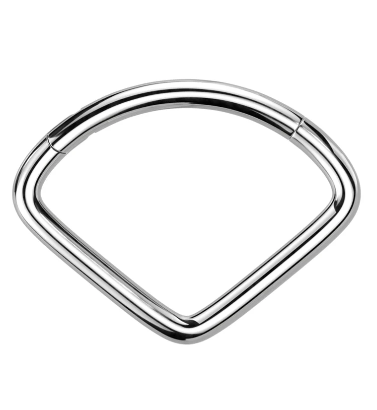 Wide Triangle Titanium Hinged Segment Ring - Mrs Treak