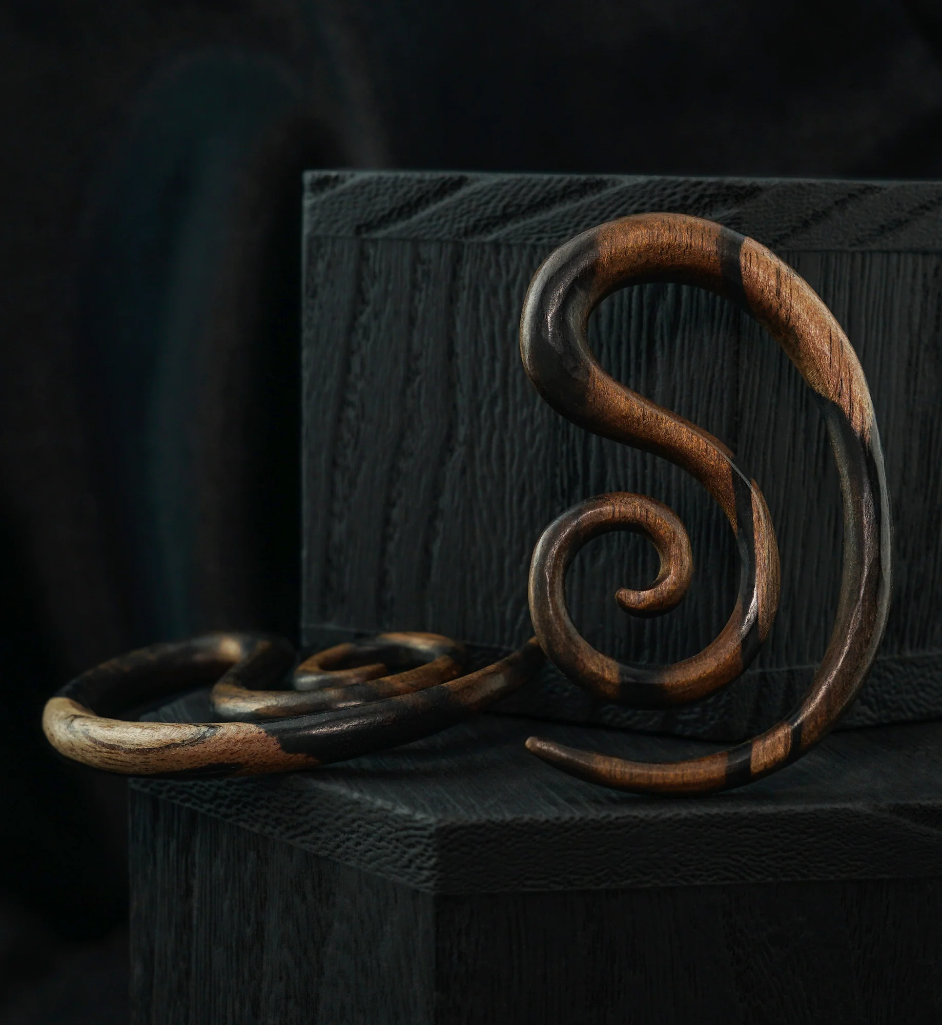 Helical Areng Wooden Spiral Hangers - Mrs Treak