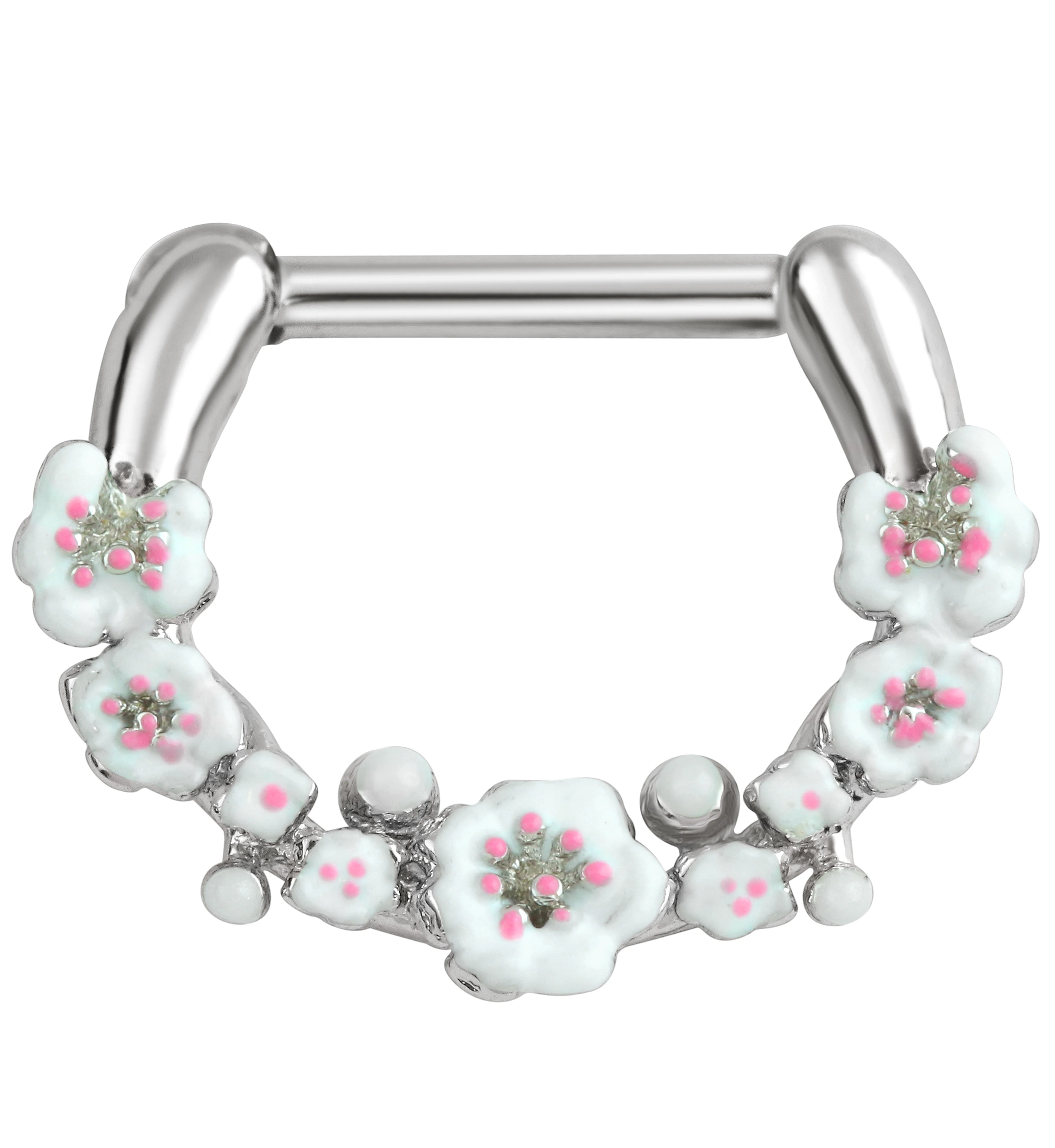 Cherry Blossoms Straight Hinged Segment Ring - Mrs Treak