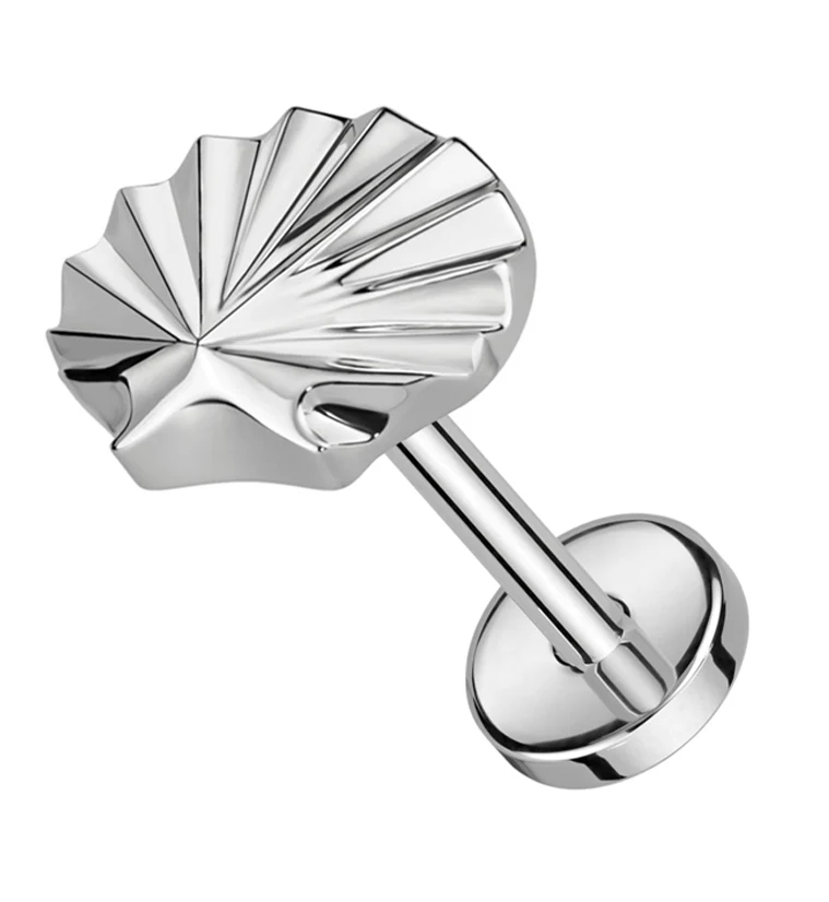 Seashell Threadless Titanium Labret - Mrs Treak