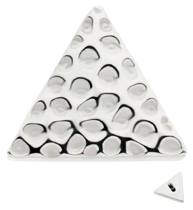 Hammered Triangle Titanium Internally Threaded Top - Mrs Treak