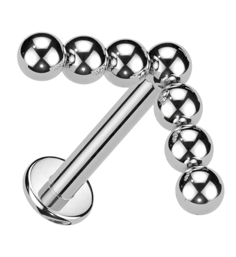 Point Beaded Titanium Internally Threaded Labret - Mrs Treak