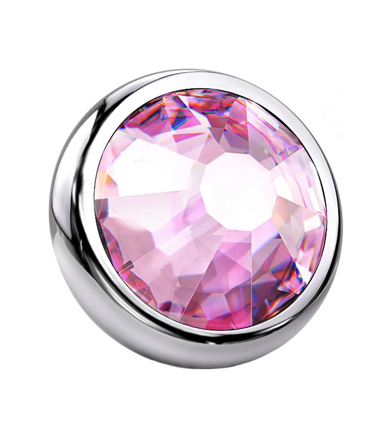 Pink CZ Titanium Bezel End - Mrs Treak