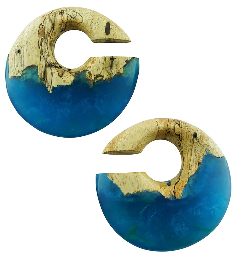 Ocean Resin Annular Hoop Tamarind Wooden Hangers - Mrs Treak