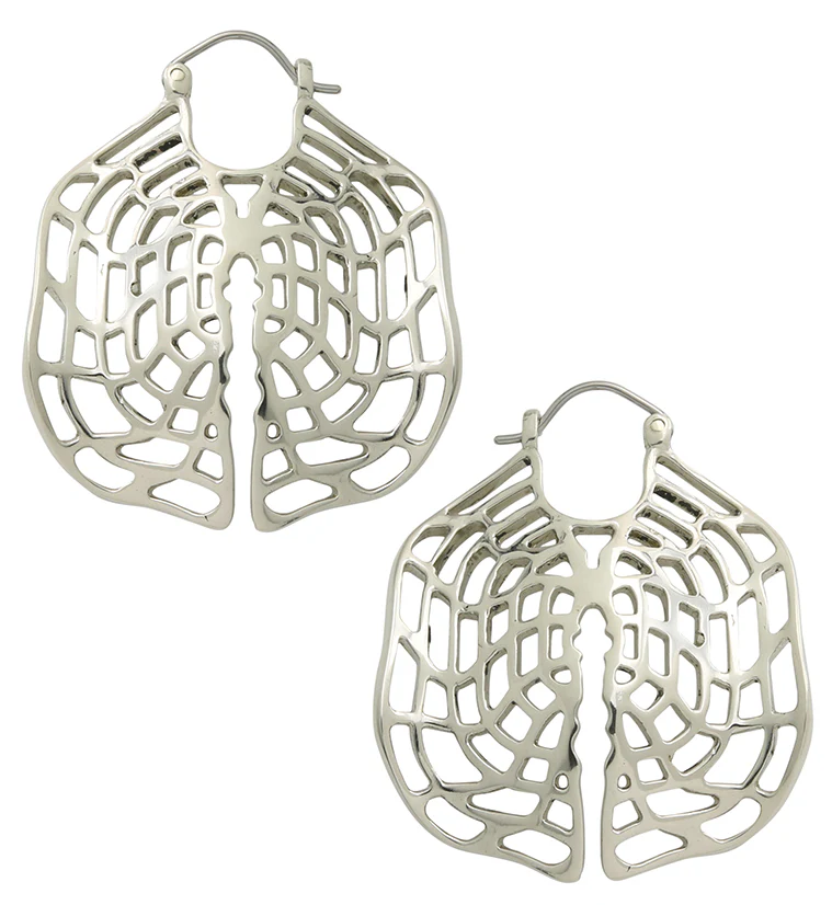 Xylem Geometric White Brass Hangers / Earrings - Mrs Treak