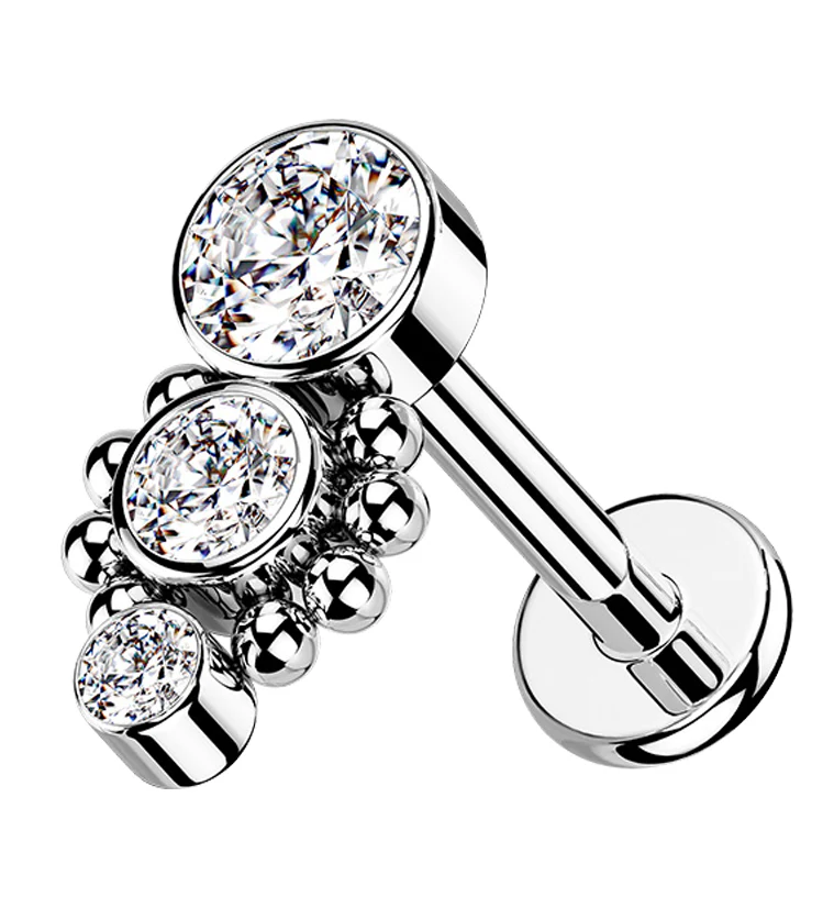 Trinal CZ Labret Post - Mrs Treak