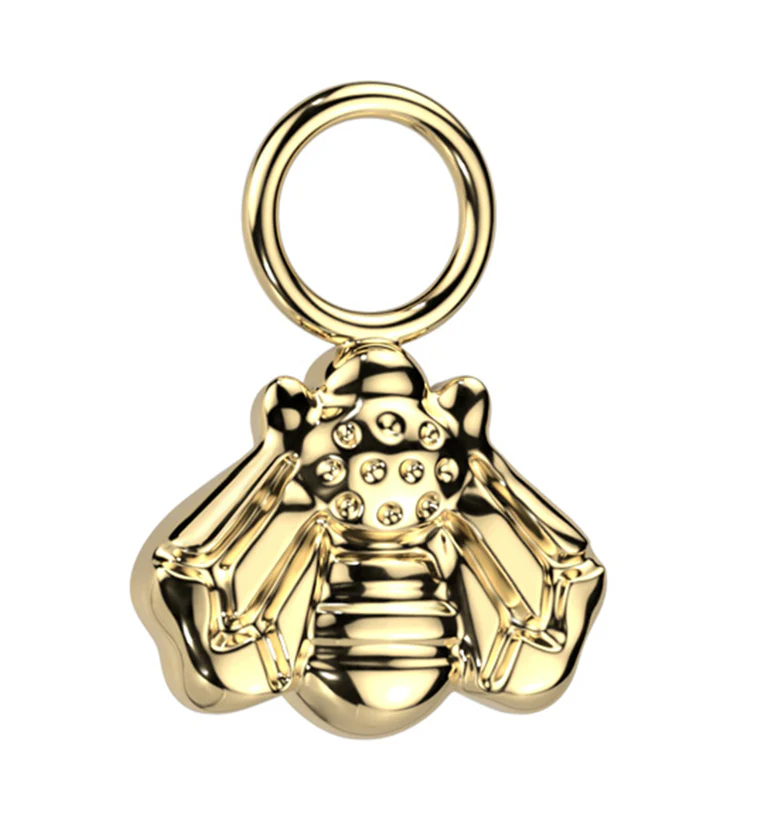 Gold PVD Bee Titanium Charm - Mrs Treak