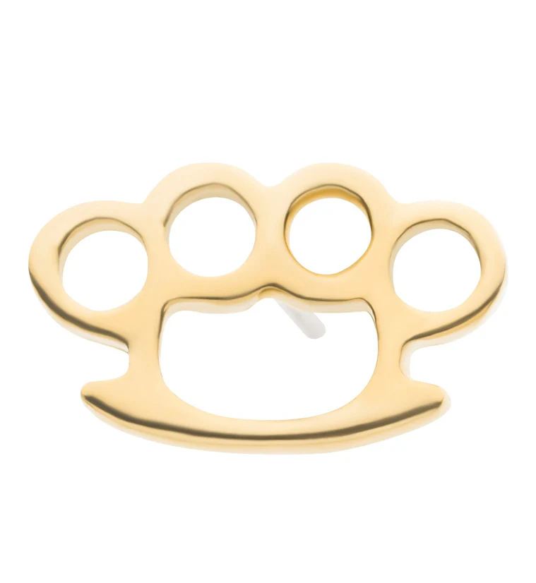 14kt Gold Knuckles Threadless Top - Mrs Treak