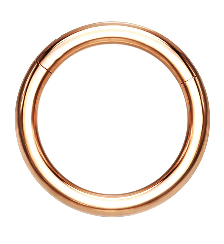 Rose Gold PVD Titanium Hinged Segment Ring - Mrs Treak