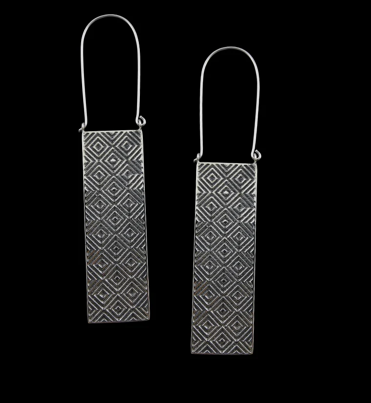 Silver Trellis Titanium Hangers - Earrings - Mrs Treak