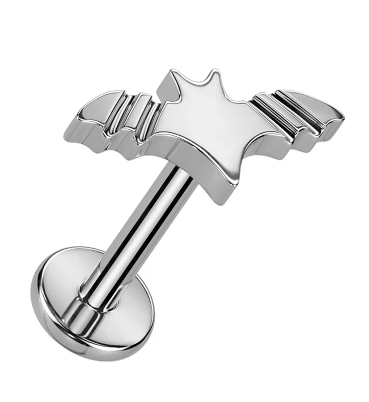 Bat Titanium Internally Threaded Labret - Mrs Treak