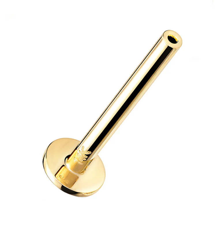 14kt Gold Threadless Labret - Mrs Treak