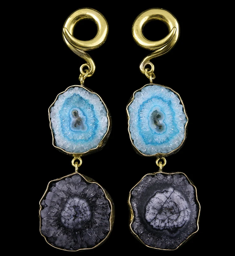 Double Solar Quartz Ear Weights - Mrs Treak