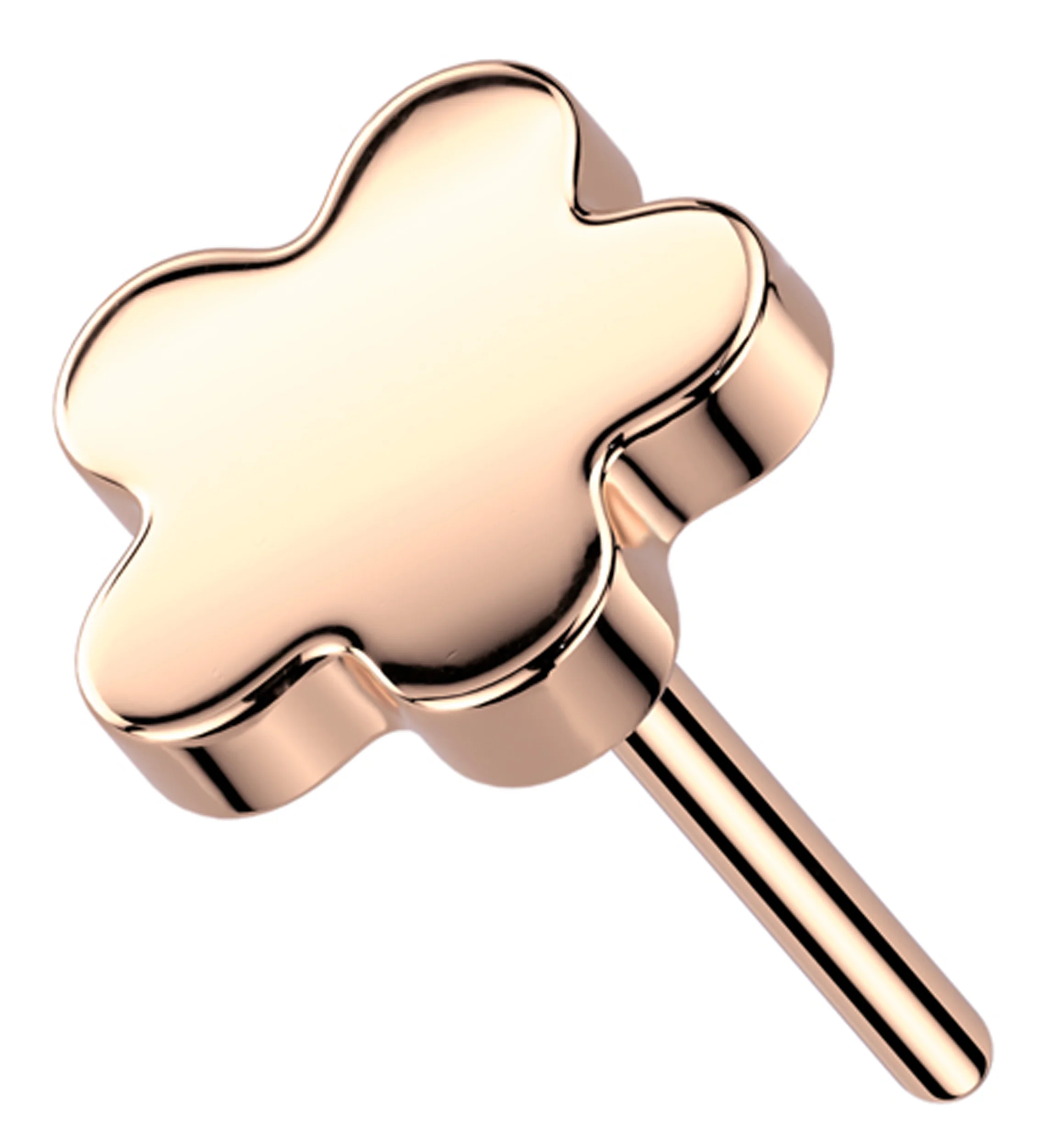 Rose Gold PVD Bubble Flower Titanium Threadless Top - Mrs Treak