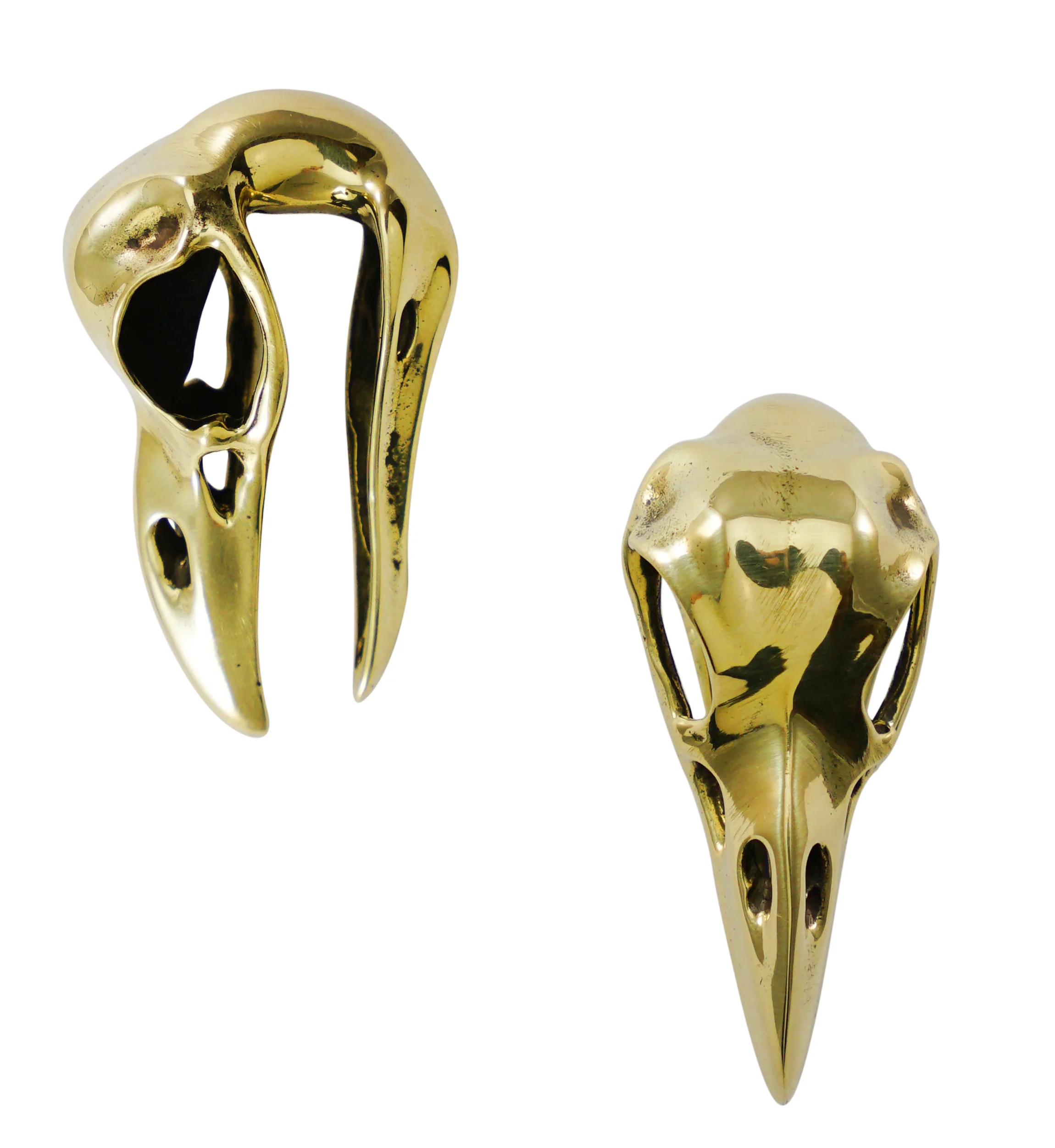 Mini Raven Brass Ear Weights - Mrs Treak