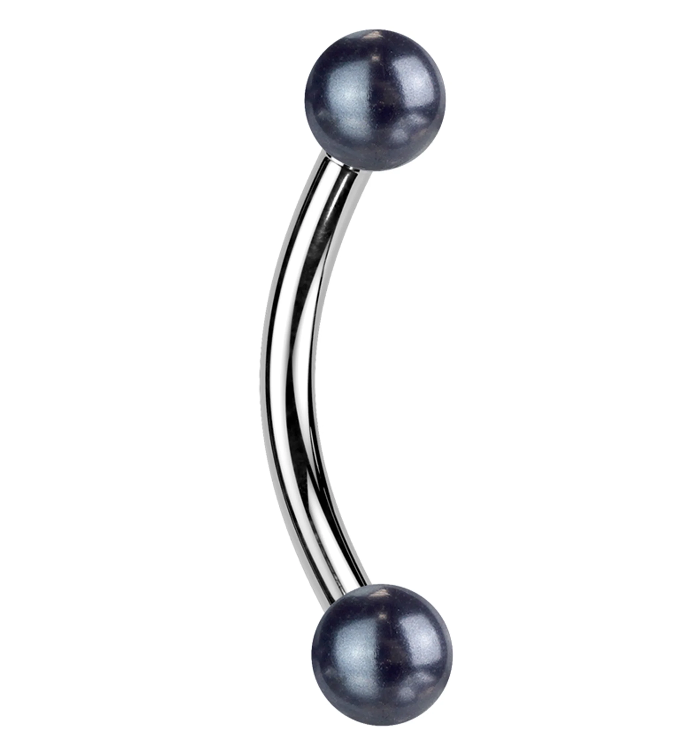 Matte Blurple Ball End Stainless Steel Curved Barbell - Mrs Treak