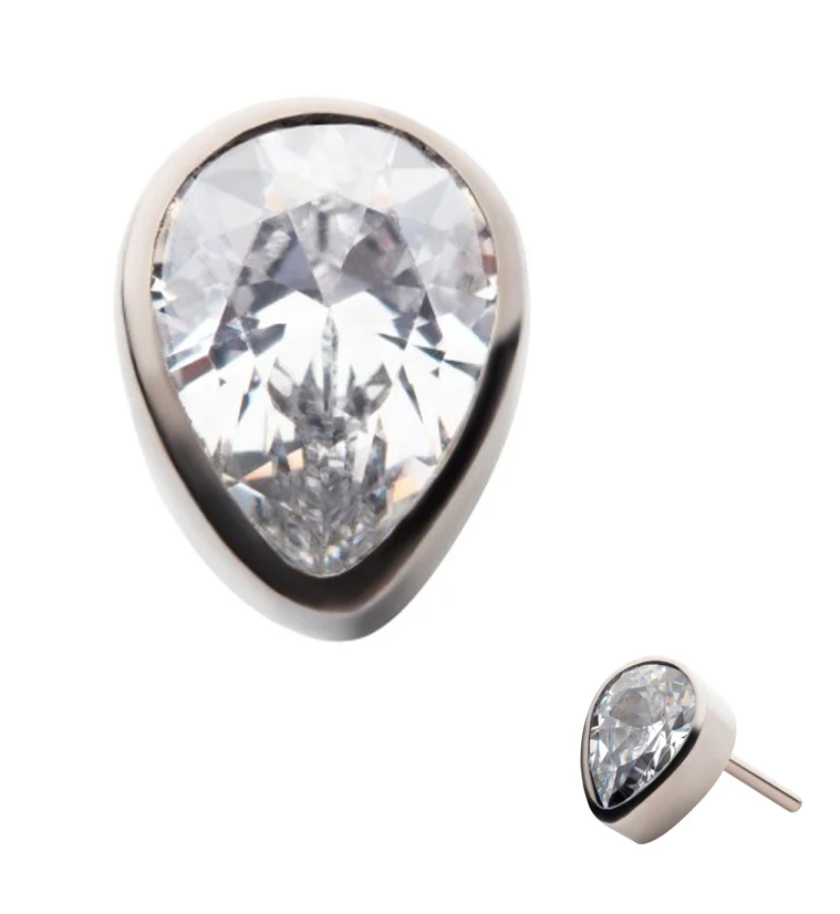 Ovum Bezel CZ Threadless Top - Mrs Treak