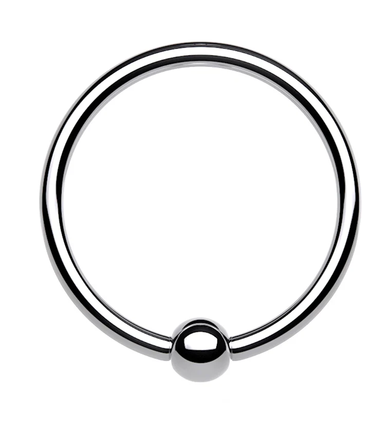Titanium Fixed Ball Captive Ring - Mrs Treak