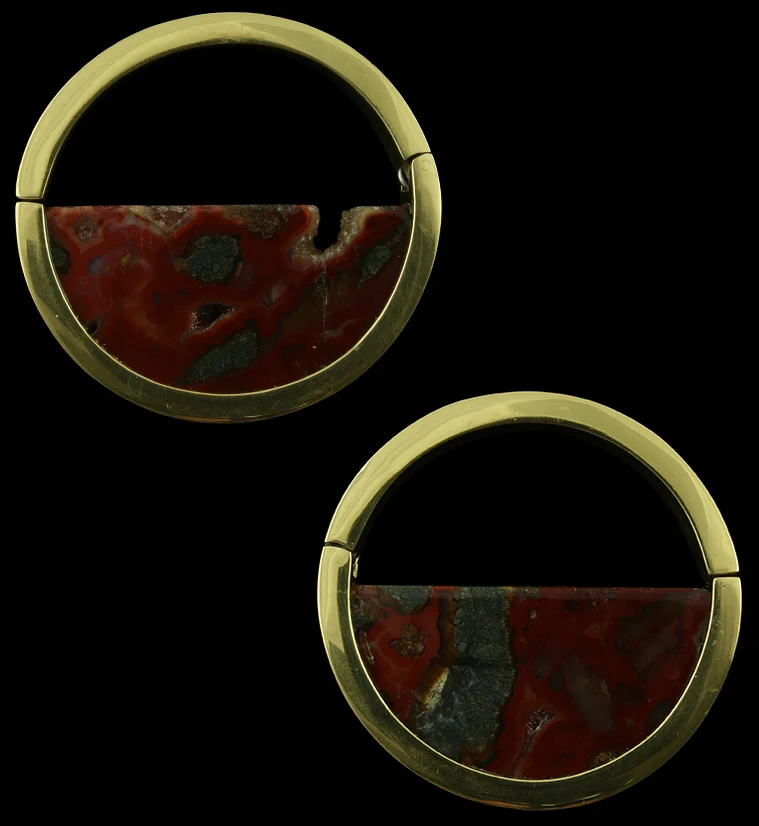 Colure Maligano Jasper Stone Ear Weights - Mrs Treak