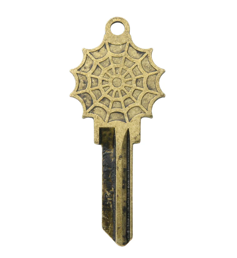 Spiderweb Brass Key - Mrs Treak