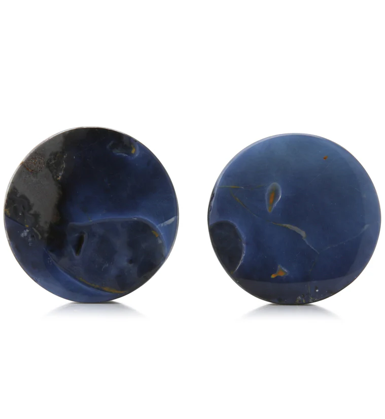 Boulder Opal Stone Plugs 1 Inch (25.5mm) Version 19 - Mrs Treak