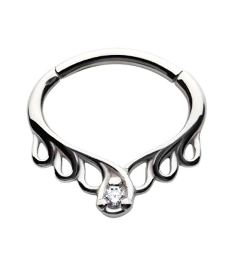 Exude CZ Hinged Segment Ring - Mrs Treak