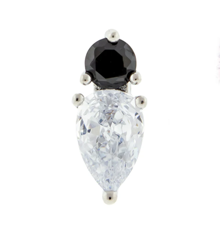Bauble Black CZ Cartilage Barbell - Mrs Treak