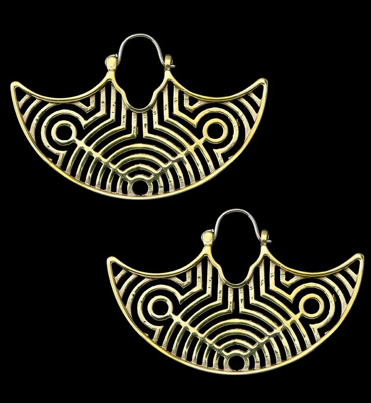 Ecliptic Brass Titanium Hangers / Earrings - Mrs Treak