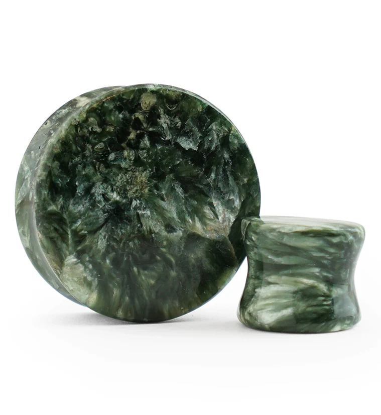 Seraphinite Stone Plugs - Mrs Treak