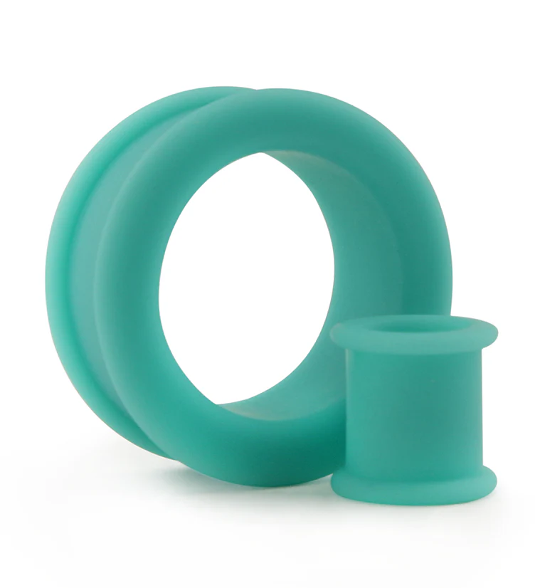 Aquamarine Matte Silicone Tunnels - Mrs Treak