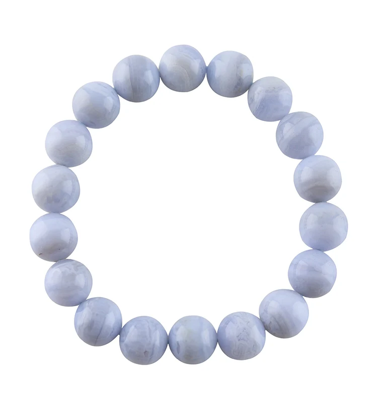 Blue Line Agate Stone Bracelet - Mrs Treak