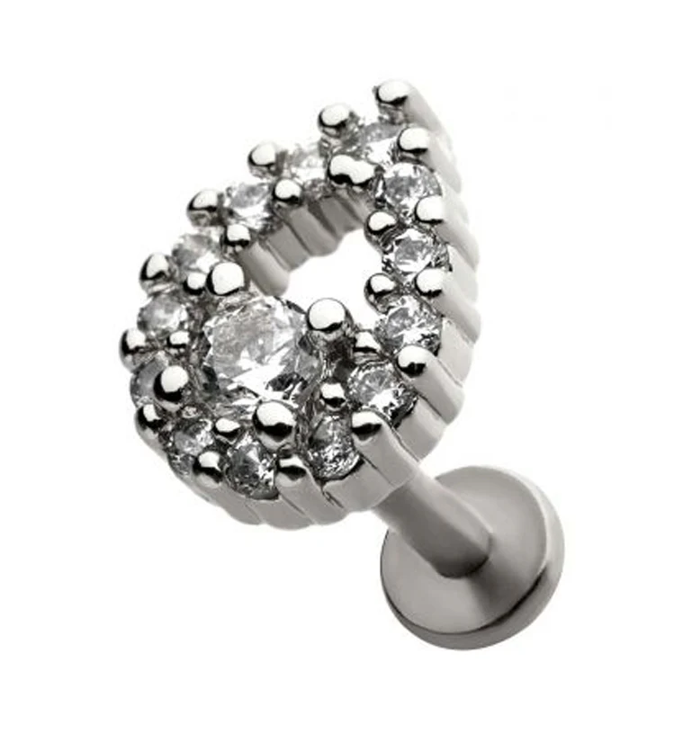 18G Drop CZ Labret - Mrs Treak