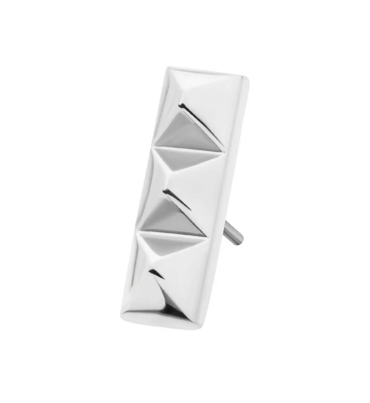 Triple Poly Stud Threadless Titanium Top - Mrs Treak