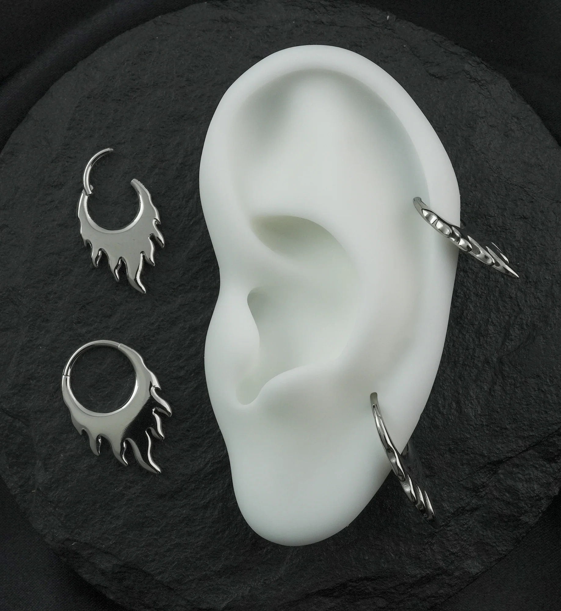 Blaze Titanium Hinged Segment Ring - Mrs Treak