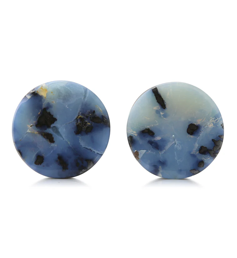 Boulder Opal Stone Plugs 3/4