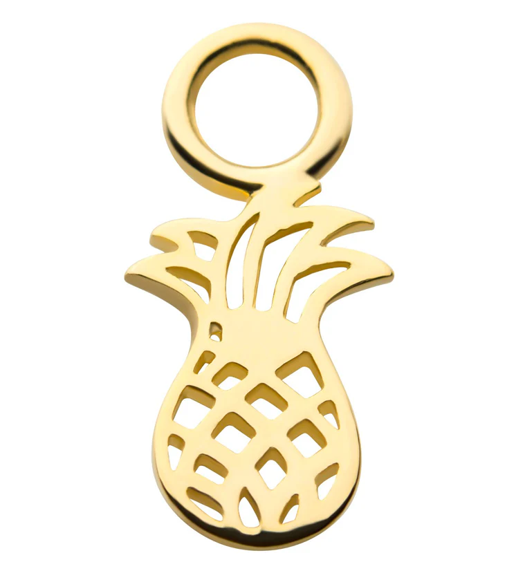 14kt Gold Pineapple Charm - Mrs Treak