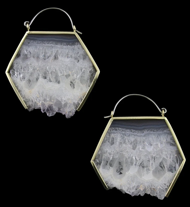Estoile Titanium & Amethyst Earrings - Mrs Treak