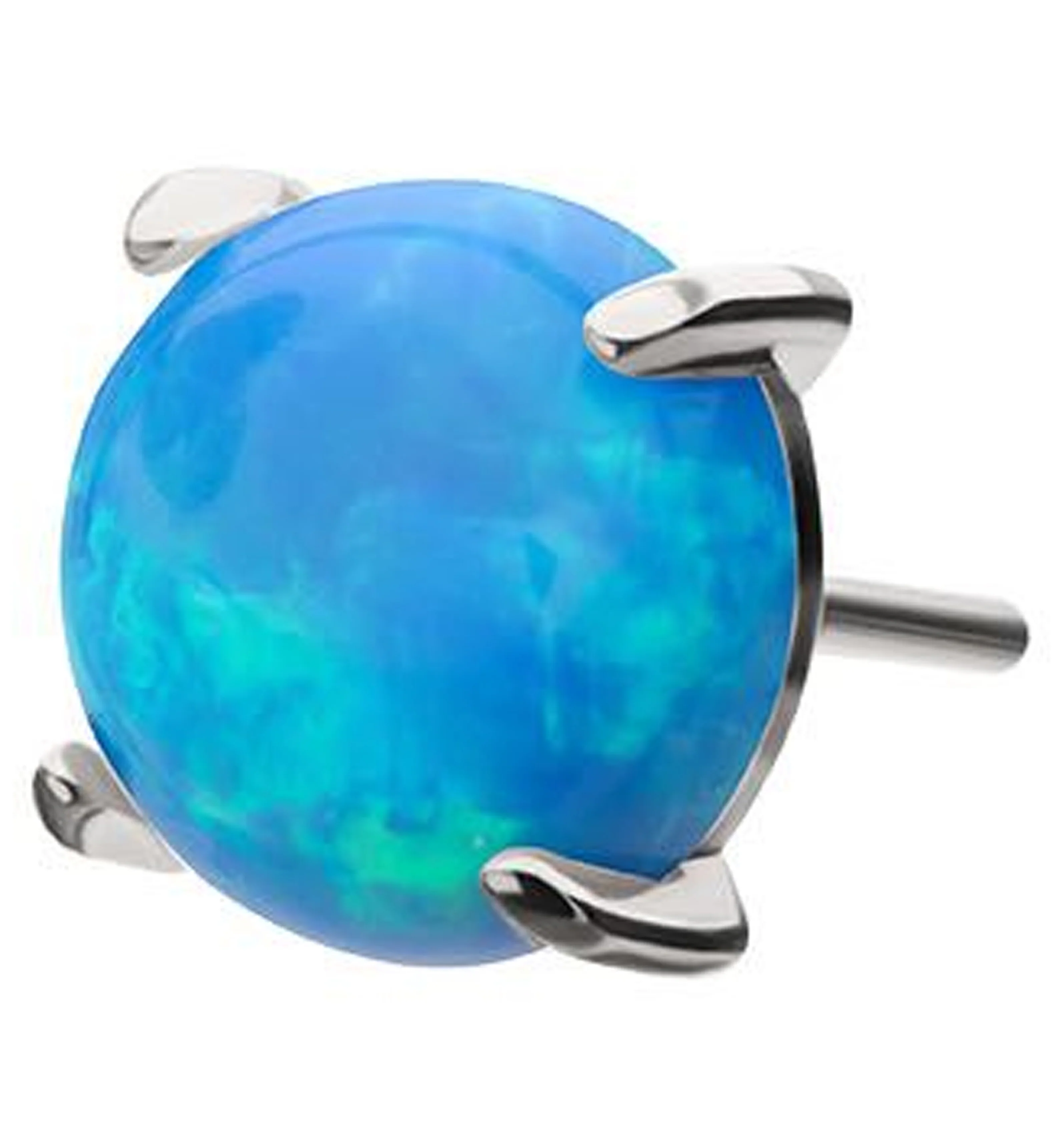 Prong Blue Opalite Titanium Threadless Top - Mrs Treak