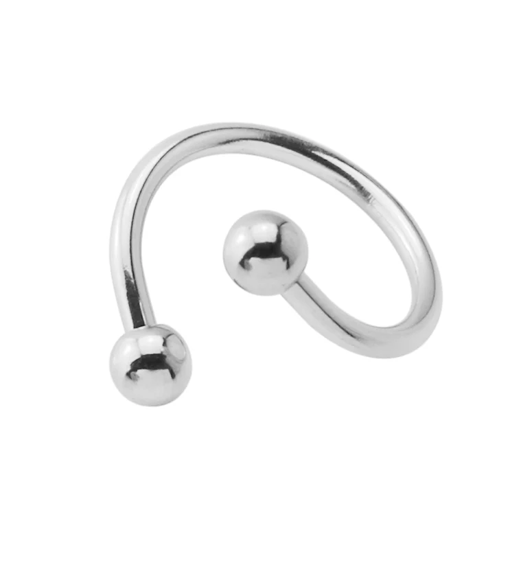 Twisted Stainless Steel Barbell - Mrs Treak