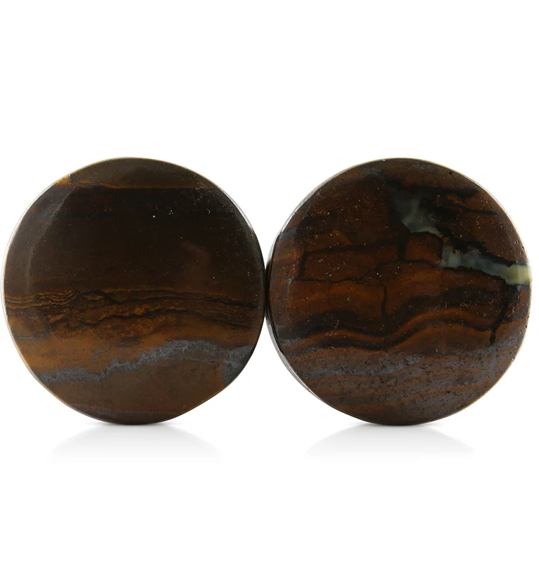 Boulder Opal Plugs 1 Inch (25mm) Version 7 - Mrs Treak