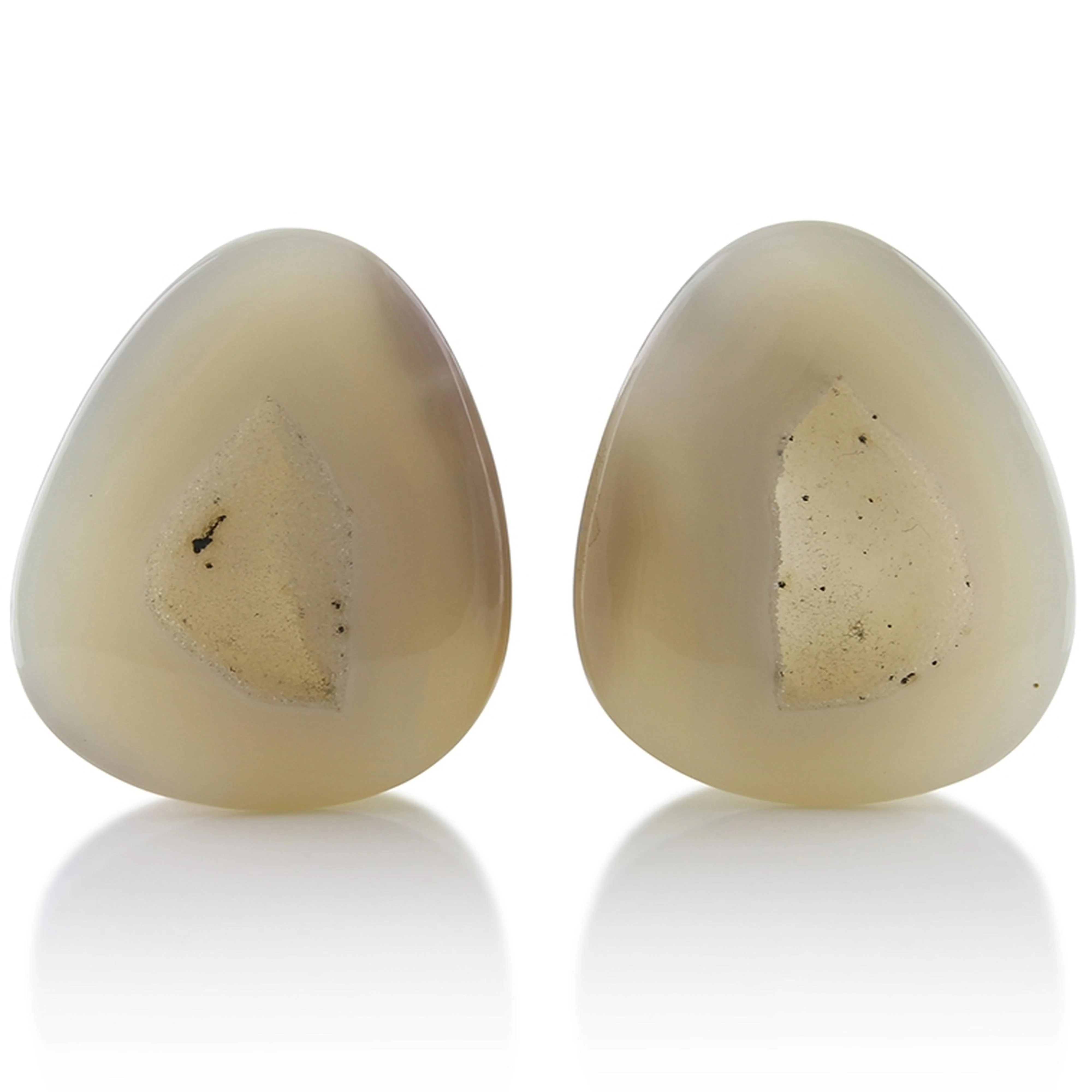 Geode Agate Stone Teardrop Plugs 1 & 11-16