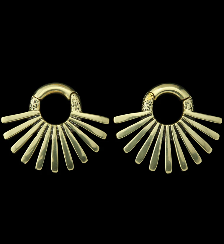 Pinna Brass Hinged Ear Weights - Mrs Treak