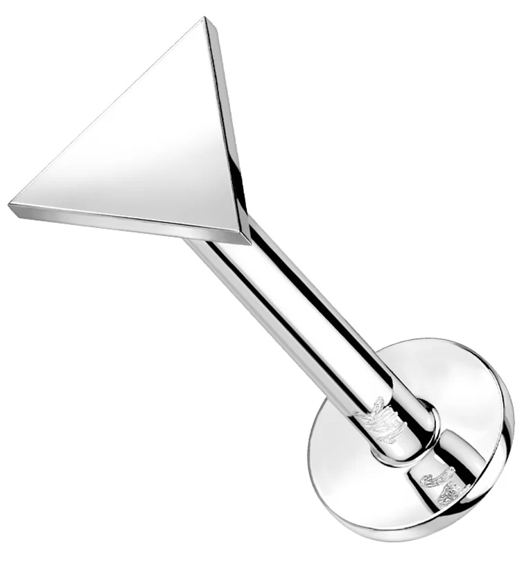 14kt White Gold Triangle Labret - Mrs Treak
