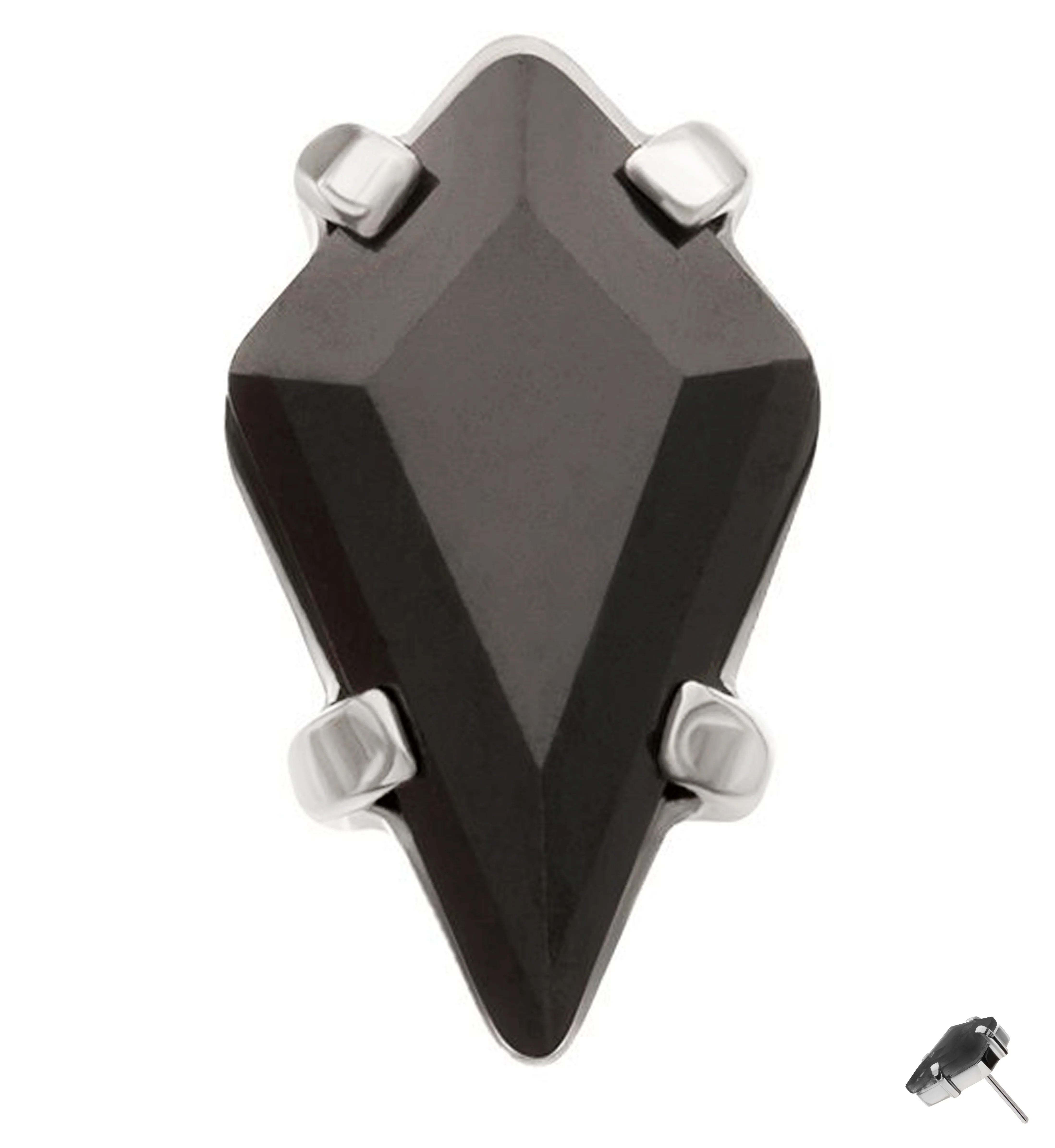 Tetra Black Onyx Titanium Threadless Top - Mrs Treak