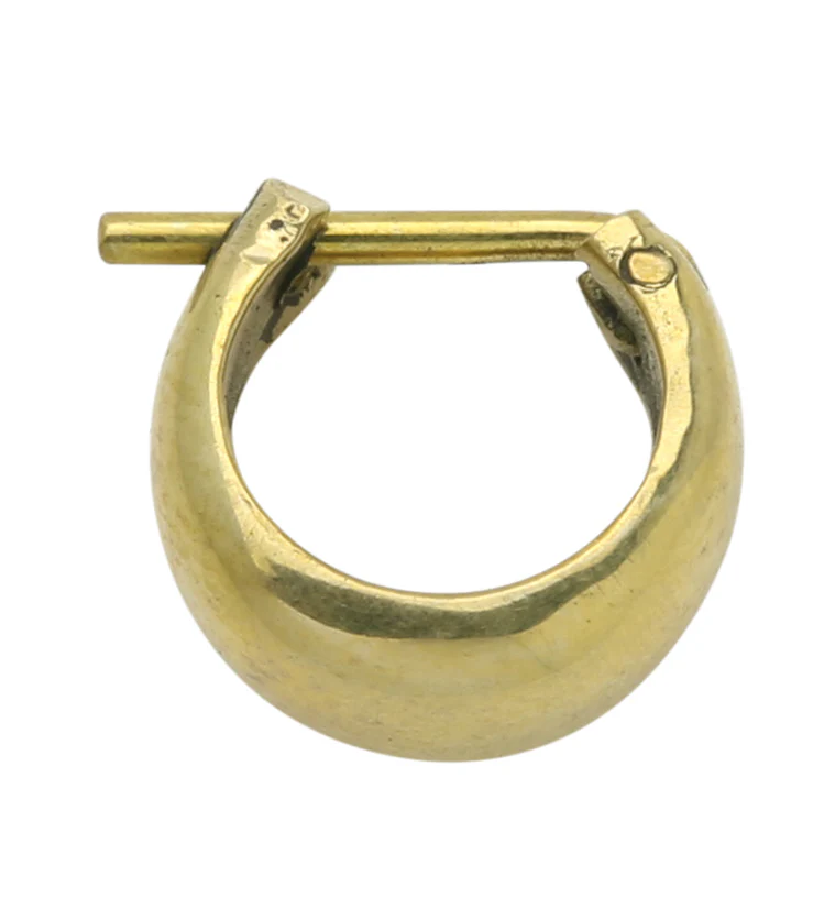 Smooth Brass Hinged Ring - Mrs Treak