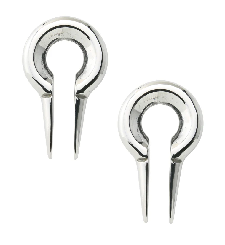 Keyhole Stainless Steel Ear Weights - Mrs Treak