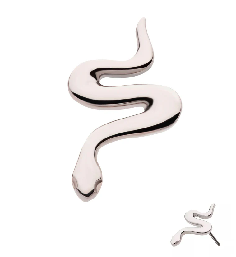 Smooth Snake Threadless Titanium Top - Mrs Treak