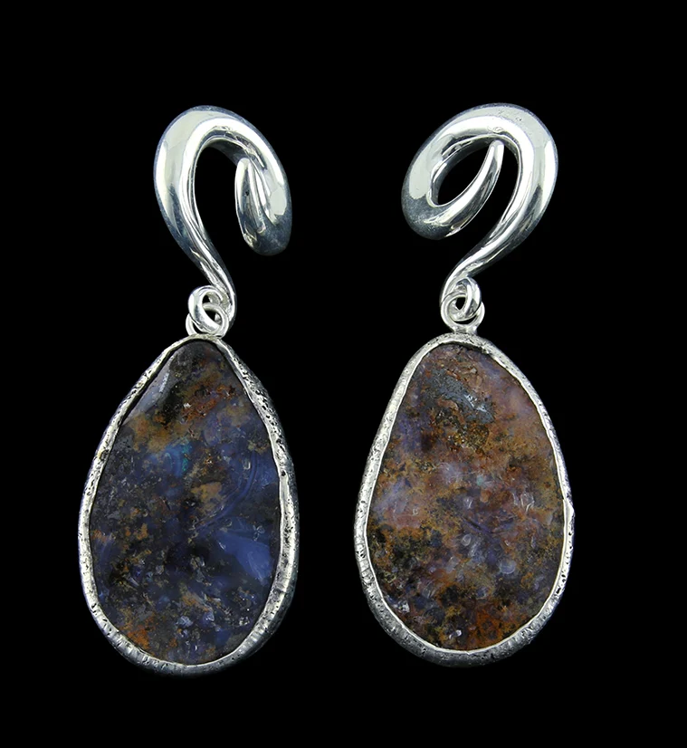 Boulder Opal Ear Weights Version 11 - Mrs Treak